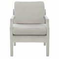 Safavieh Genoa Upholstered Arm Chair, Light Grey Velvet ACH4510B